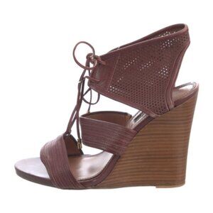 👠 Derek Lam Brooklyn Lasercut Leather Lace-Up Sandals – Size 8.5